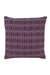 Melin Tregwnt Woven Wool Cushion in a dark purple with lilac and grey Vintage Rose repeat pattern - Front