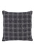 Melin Tregwynt Dark Grey repeat Vintage Rose Pattern Cushion with feather pad - front