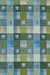 Arluniaeth blues and greens wool pattern wool throw made by Melin Tregwynt