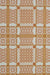 Melin Tregwynt Wool throw with an orange and white woven Knot Garden pattern - reverse