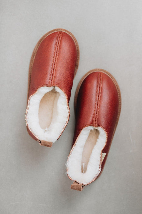 Soft Sheepskin Slippers for women with barefoot feel sole