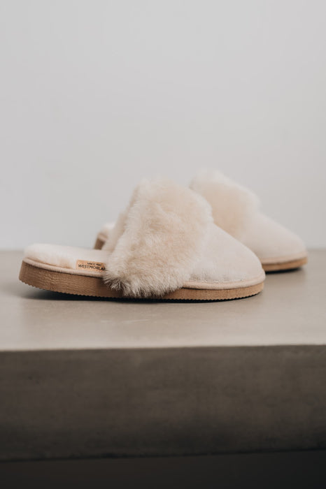 Shearling Sheepskin Slipper For Women Backless Mules