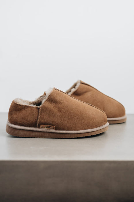 Hard soled Sheepskin Slippers for men in taupe. perfect for the everyday man!