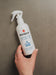 white trigger spray nozzle bottle of leather and sheepskin protecting spray, with Renapur and blue text on its label