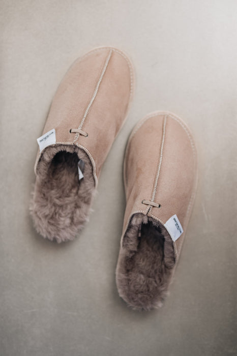 Soft British Sheepskin slippers for women backless