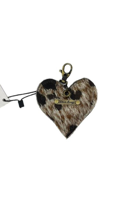 Hearts and Stars Cowhide Keyring (Last Chance)