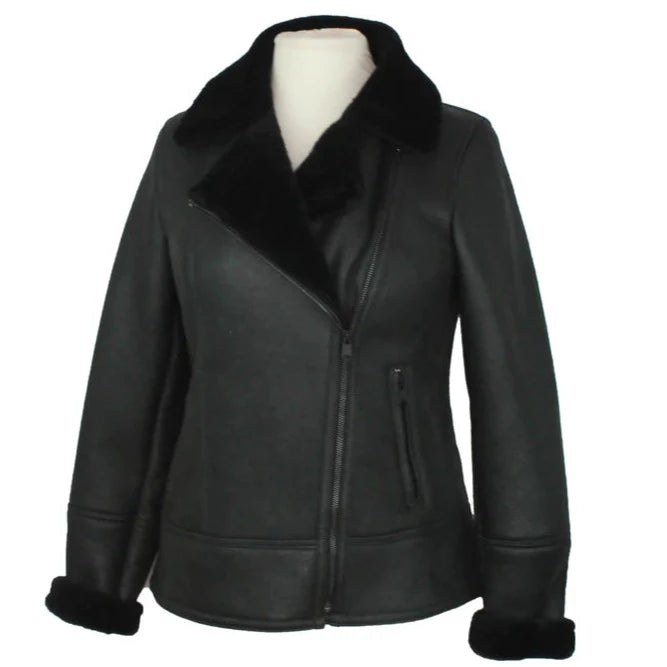 Ladies sheepskin flying jacket best sale