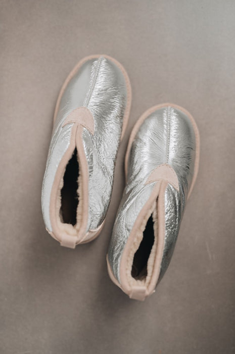 Erin sheepskin Slipper in silver