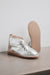 Erin Sheepskin silver slipper with hard sole for women