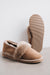 Modern Westmorland Sheepskins women’s sheepskin slippers in light brown with a durable sole for practicality